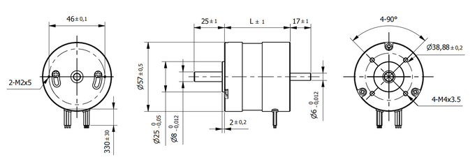motor automotriz eléctrico W5795 del coche BLDC del alto esfuerzo de torsión 6000rpm 0